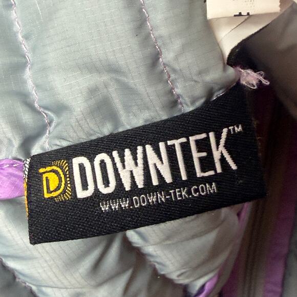 LL Bean Downtek Down Puffer Jacket Youth Girls Large 14-16 Purple Pink 18.5x23.5 - Picture 9 of 11
